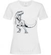 Women's T-shirt Evil dinosaur White фото