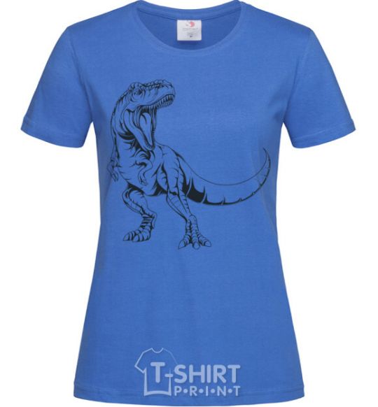 Women's T-shirt Evil dinosaur royal-blue фото