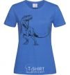 Women's T-shirt Evil dinosaur royal-blue фото