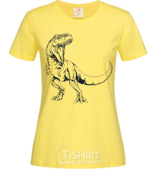 Women's T-shirt Evil dinosaur cornsilk фото