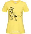 Женская футболка Злой динозавр Лимонный фото