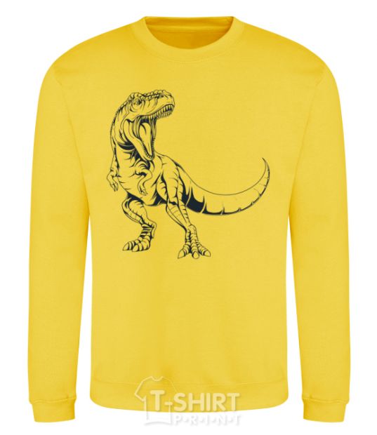 Sweatshirt Evil dinosaur yellow фото