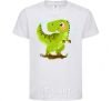 Kids T-shirt A joyful dinosaur White фото