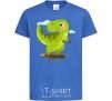 Детская футболка Радостный динозавр Ярко-синий фото