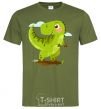 Men's T-Shirt A joyful dinosaur millennial-khaki фото