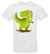Men's T-Shirt A joyful dinosaur White фото