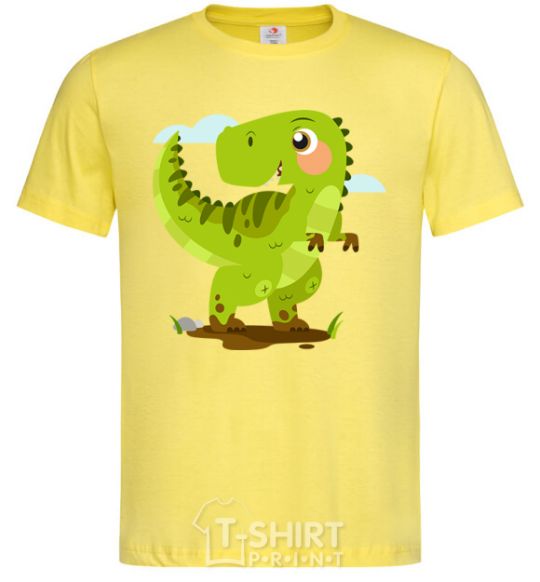 Men's T-Shirt A joyful dinosaur cornsilk фото