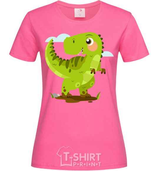 Women's T-shirt A joyful dinosaur heliconia фото