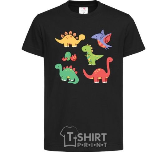 Детская футболка Mini dinos Черный фото