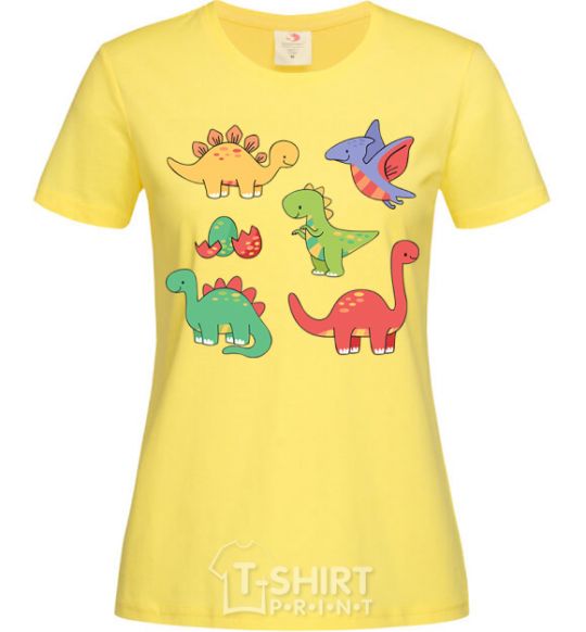 Women's T-shirt Mini dinos cornsilk фото