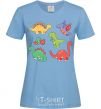 Women's T-shirt Mini dinos sky-blue фото