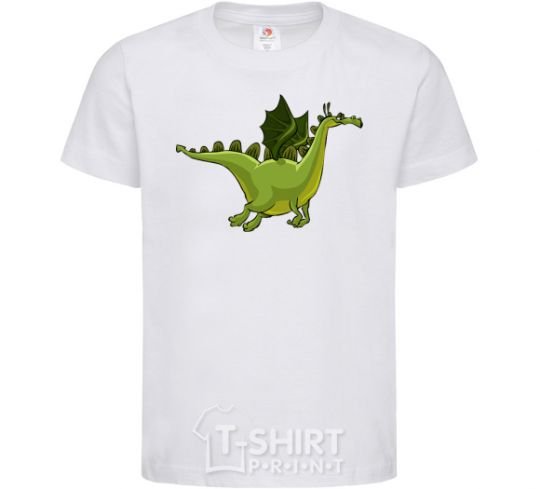 Kids T-shirt Flying dragon V.1 White фото