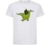 Kids T-shirt Flying dragon V.1 White фото