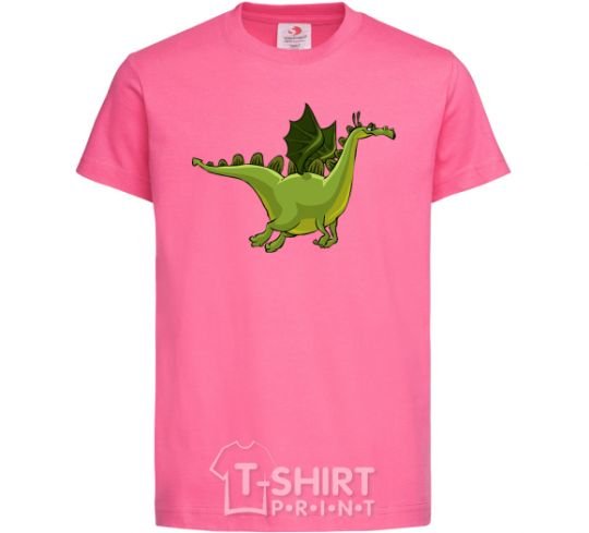 Kids T-shirt Flying dragon V.1 heliconia фото