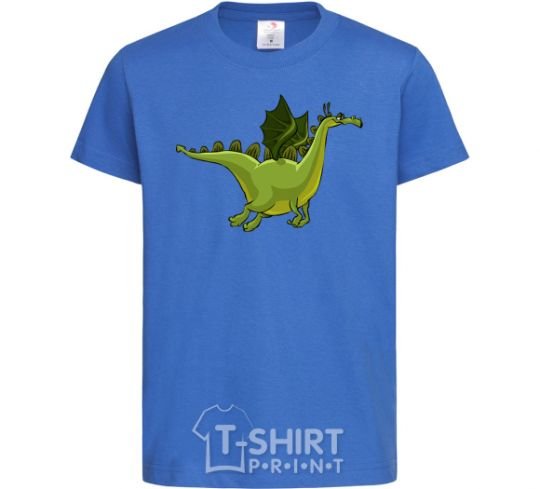 Kids T-shirt Flying dragon V.1 royal-blue фото