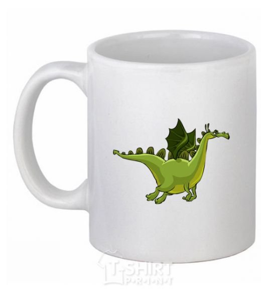 Ceramic mug Flying dragon V.1 White фото