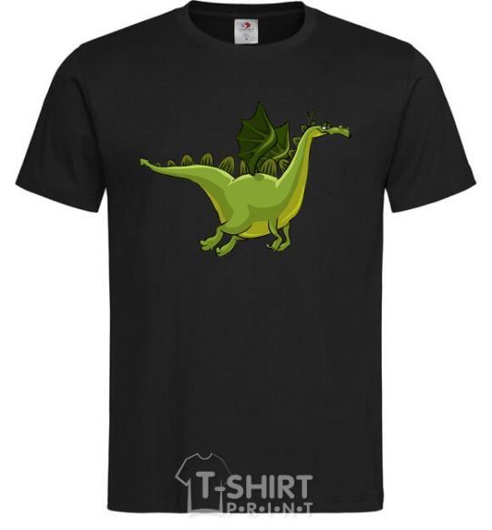Men's T-Shirt Flying dragon V.1 black фото