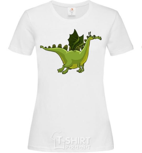 Women's T-shirt Flying dragon V.1 White фото