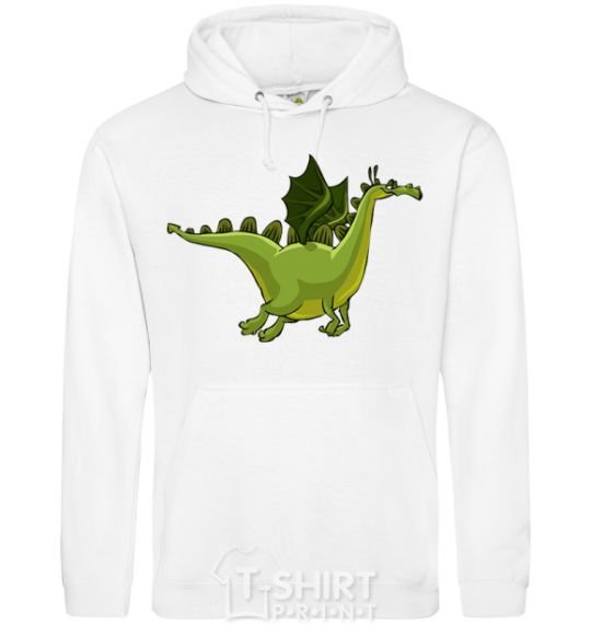 Men`s hoodie Flying dragon V.1 White фото