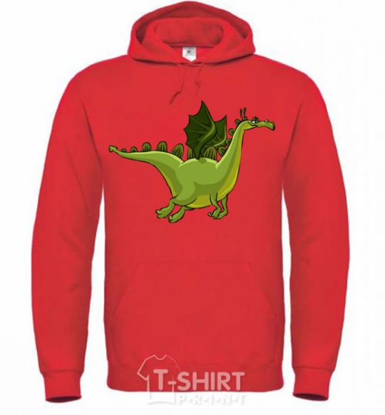 Men`s hoodie Flying dragon V.1 bright-red фото