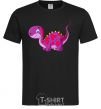 Men's T-Shirt Fuchsia dino black фото