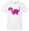 Men's T-Shirt Fuchsia dino White фото