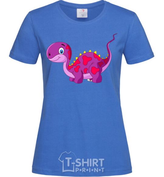 Women's T-shirt Fuchsia dino royal-blue фото