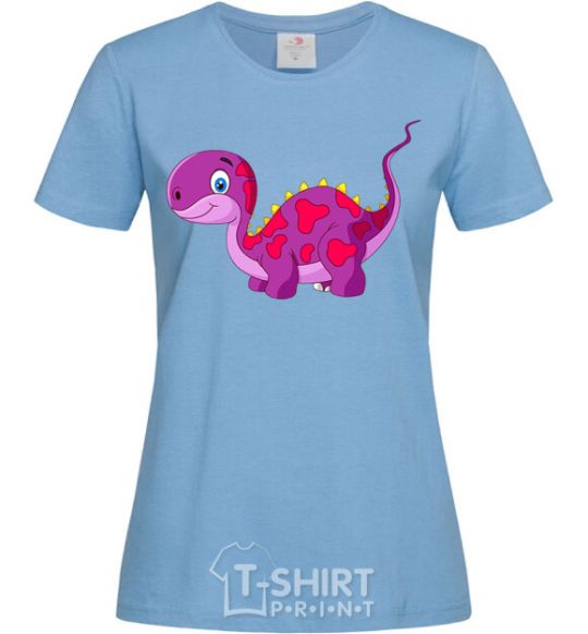 Women's T-shirt Fuchsia dino sky-blue фото