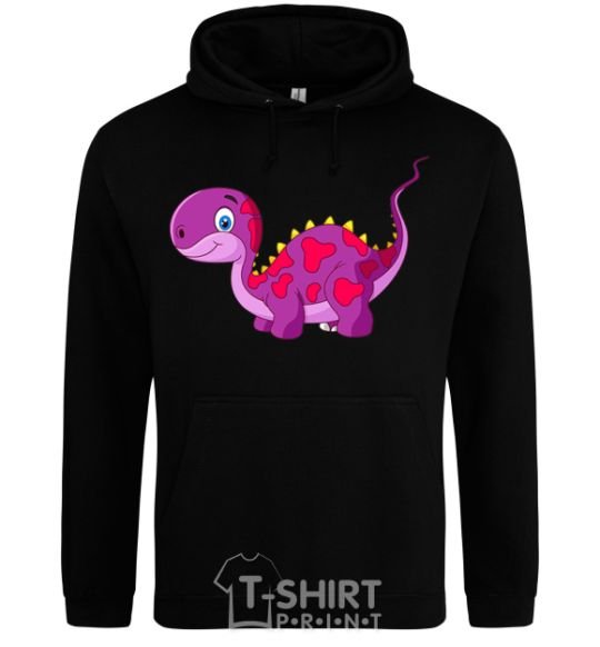 Мужская толстовка (худи) Fuchsia dino Черный фото