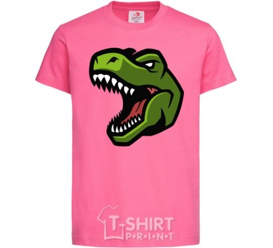 Kids T-shirt Screaming dino heliconia фото