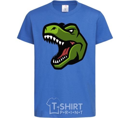 Kids T-shirt Screaming dino royal-blue фото