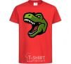 Kids T-shirt Screaming dino red фото