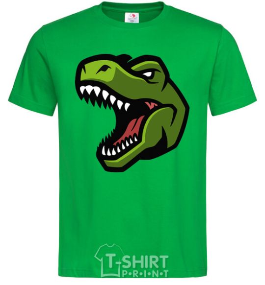 Мужская футболка Screaming dino Зеленый фото