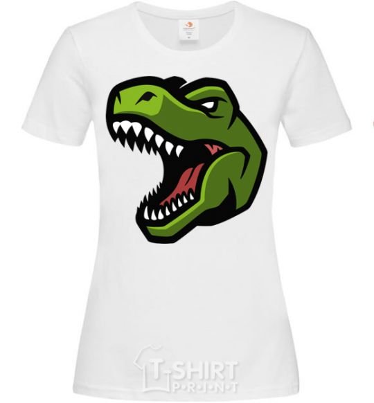 Women's T-shirt Screaming dino White фото