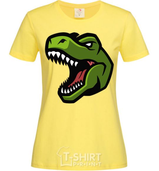 Women's T-shirt Screaming dino cornsilk фото