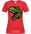 Women's T-shirt Screaming dino red фото