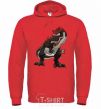 Men`s hoodie Red dinosaur bright-red фото
