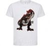 Kids T-shirt Red dinosaur White фото