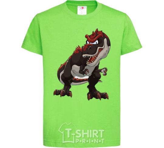 Kids T-shirt Red dinosaur orchid-green фото