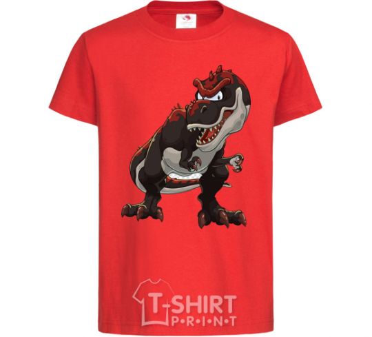 Kids T-shirt Red dinosaur red фото