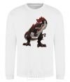 Sweatshirt Red dinosaur White фото