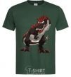 Men's T-Shirt Red dinosaur bottle-green фото