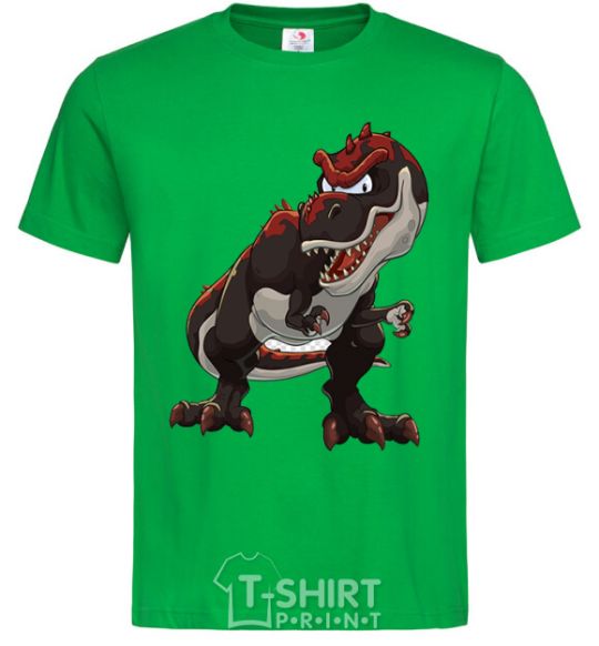 Men's T-Shirt Red dinosaur kelly-green фото