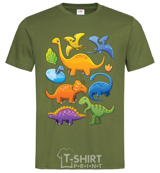 Men's T-Shirt Little dinos art millennial-khaki фото