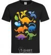 Men's T-Shirt Little dinos art black фото