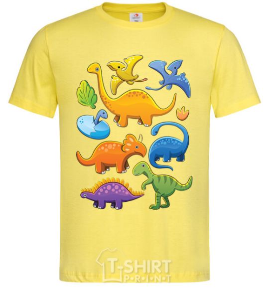 Men's T-Shirt Little dinos art cornsilk фото