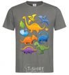 Men's T-Shirt Little dinos art dark-grey фото