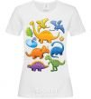 Women's T-shirt Little dinos art White фото