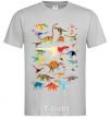 Men's T-Shirt Multicolor dinos grey фото