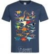 Men's T-Shirt Multicolor dinos navy-blue фото